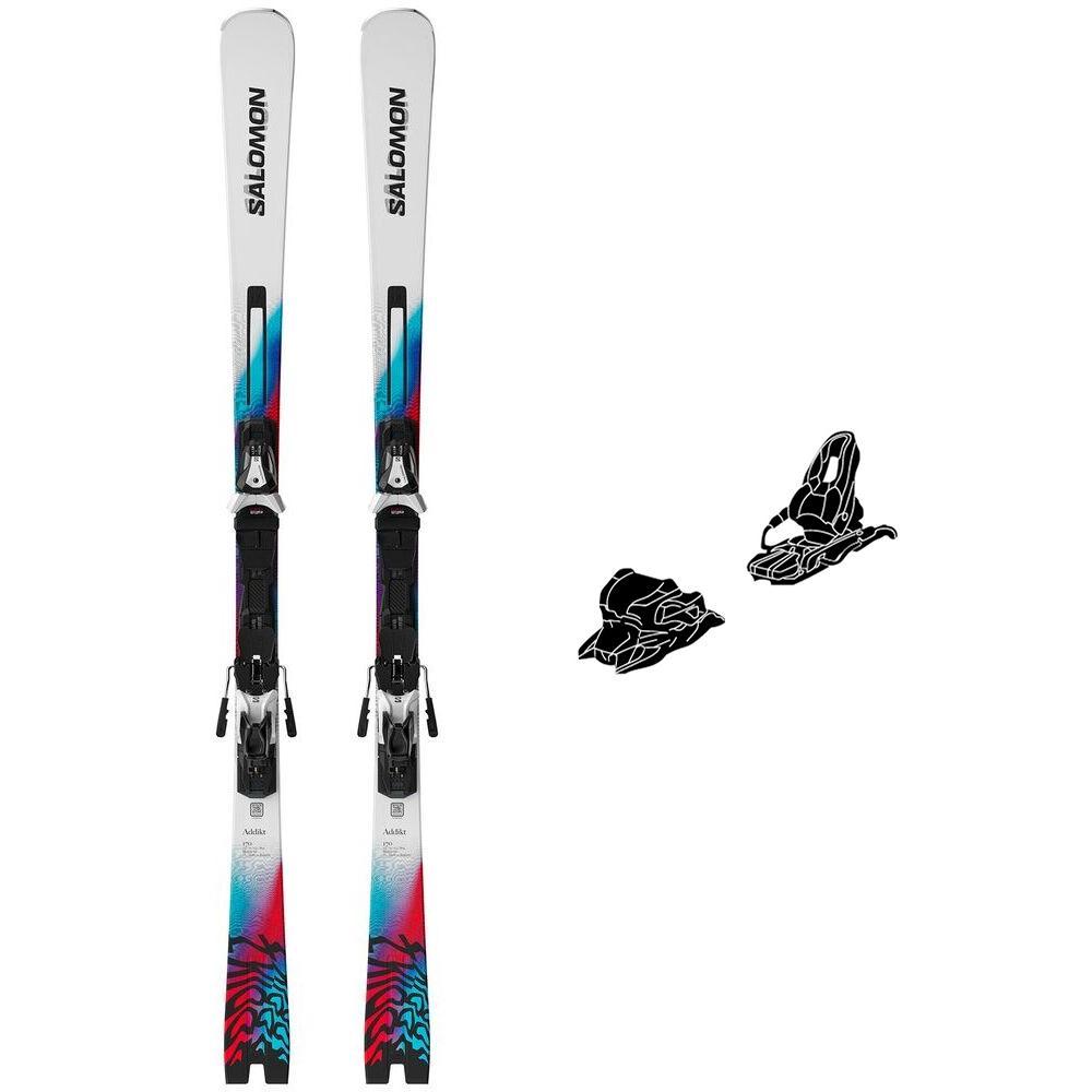 Salomon - Pack Ski E Addikt - 156 + E Mi12 Gw F80 White Black - Ski