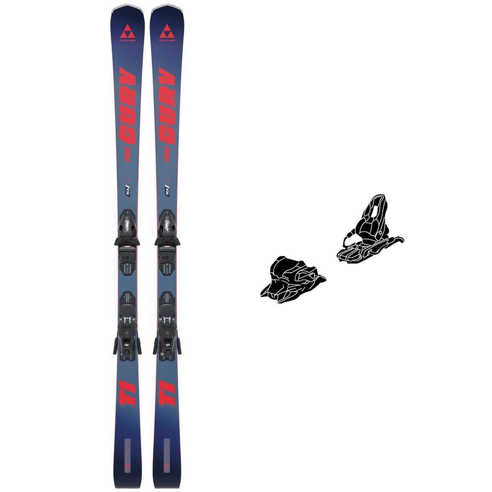 Fischer - Pack Ski The Curv Ti Twin Powerrail - 164 + Rs10 Gw Powerrail Br.78 Solid Black Black - Ski