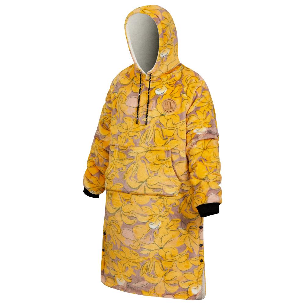 After Essentials - The Sofa Poncho Floral - Poncho - Gelb - Glisshop.de