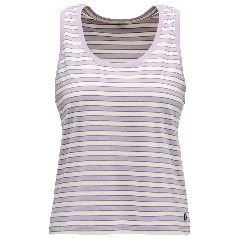 Black Diamond - W's Stripe Tank Long Dusk Violet Off Whit Dark Mauve - S - Climbing tee-shirt