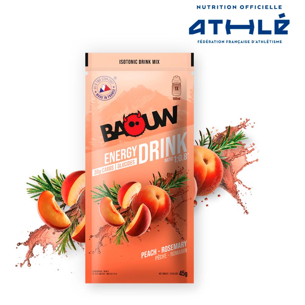 Baouw - Boisson Isotonique Bio Sachet 45 g. Pêche - Getränk