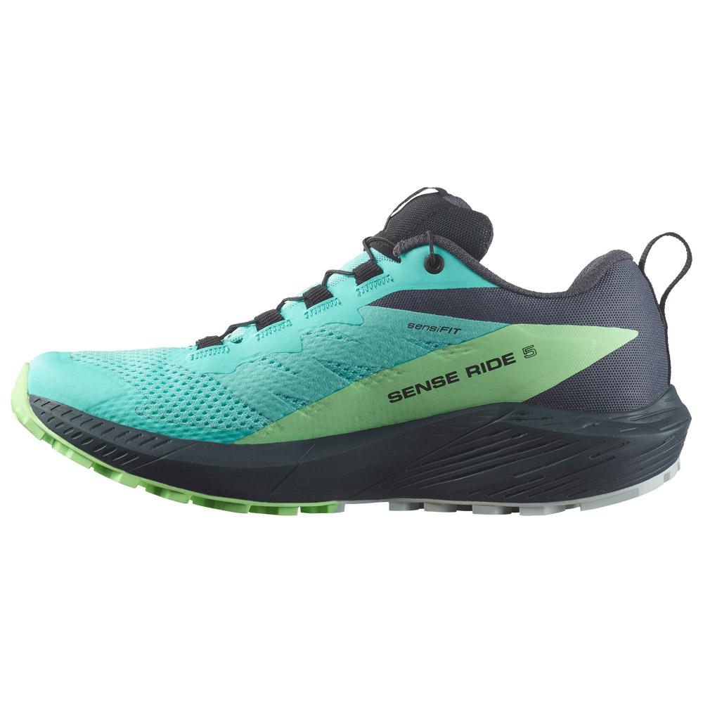 Trailrunning Schuhe Salomon Sense Ride 5 Gtx W Blue Radiance Green Ash India Ink Winter 2025 Glisshop