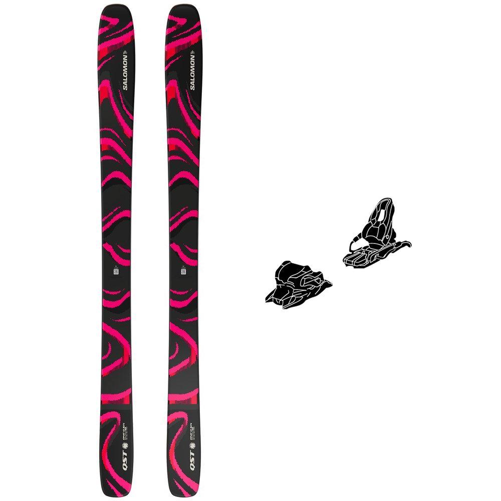 Salomon - Ski-Set Qst 106 Black Pink + Bdg - Ski