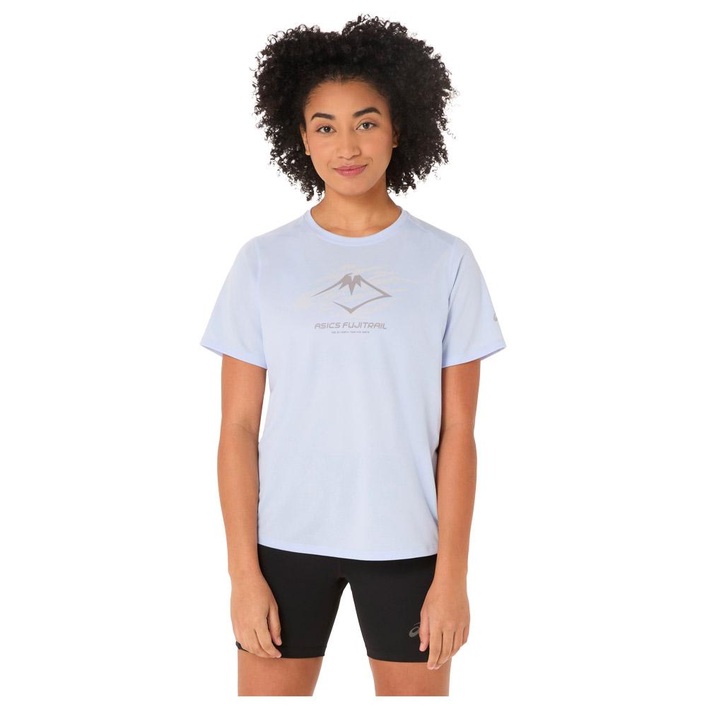Asics - Fujitrail Logo Ss Top Blue Fade - M - Trail T-Shirt - Größe M - Blau - Damen - Glisshop.de