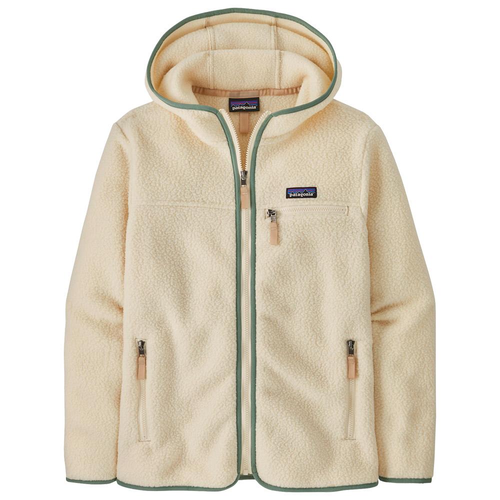 Patagonia - Women's Retro Pile Hoody Natural Ellwood Green - M - Fleece - Größe M - Grün - Damen - Glisshop.de