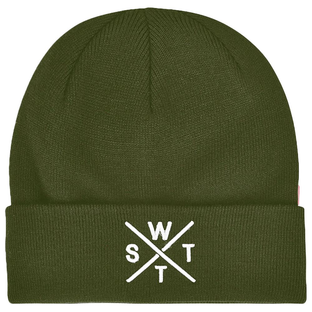 Watts - Piano Cuffed Beanie Kaki White - Mütze