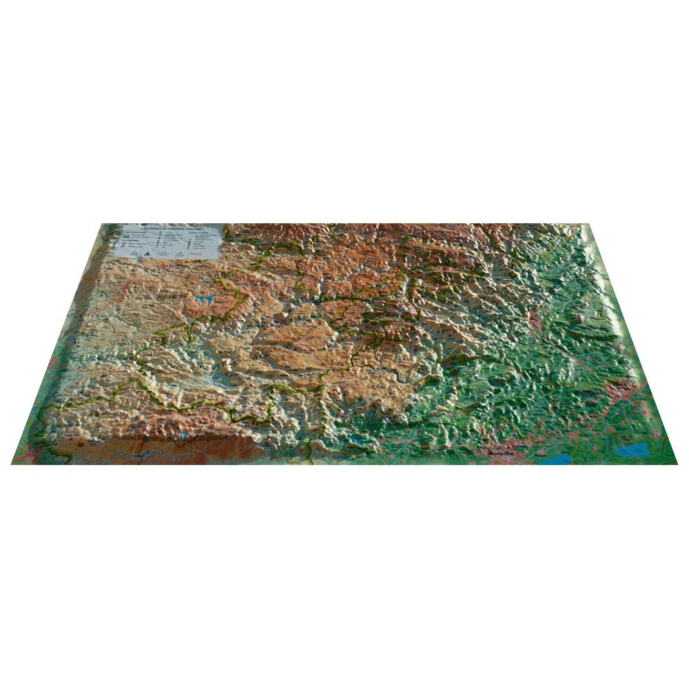 3DMAP - Cévennes et Grands Causses - Raised-relief map