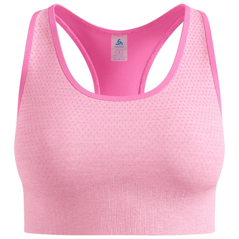 Odlo - Seamless Medium Padded Sport Brassière Hyper Pink Melange - M - Sports Bra