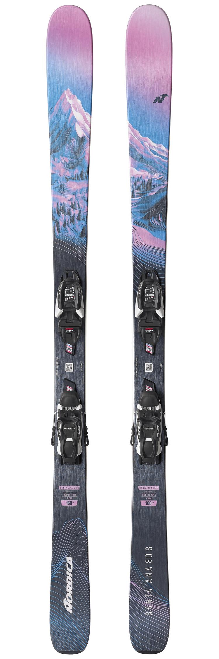 Nordica - Pack Ski Santa Ana 80 S Fdt - 160 + Jr 7.0 Fdt Wb Black White - Ski