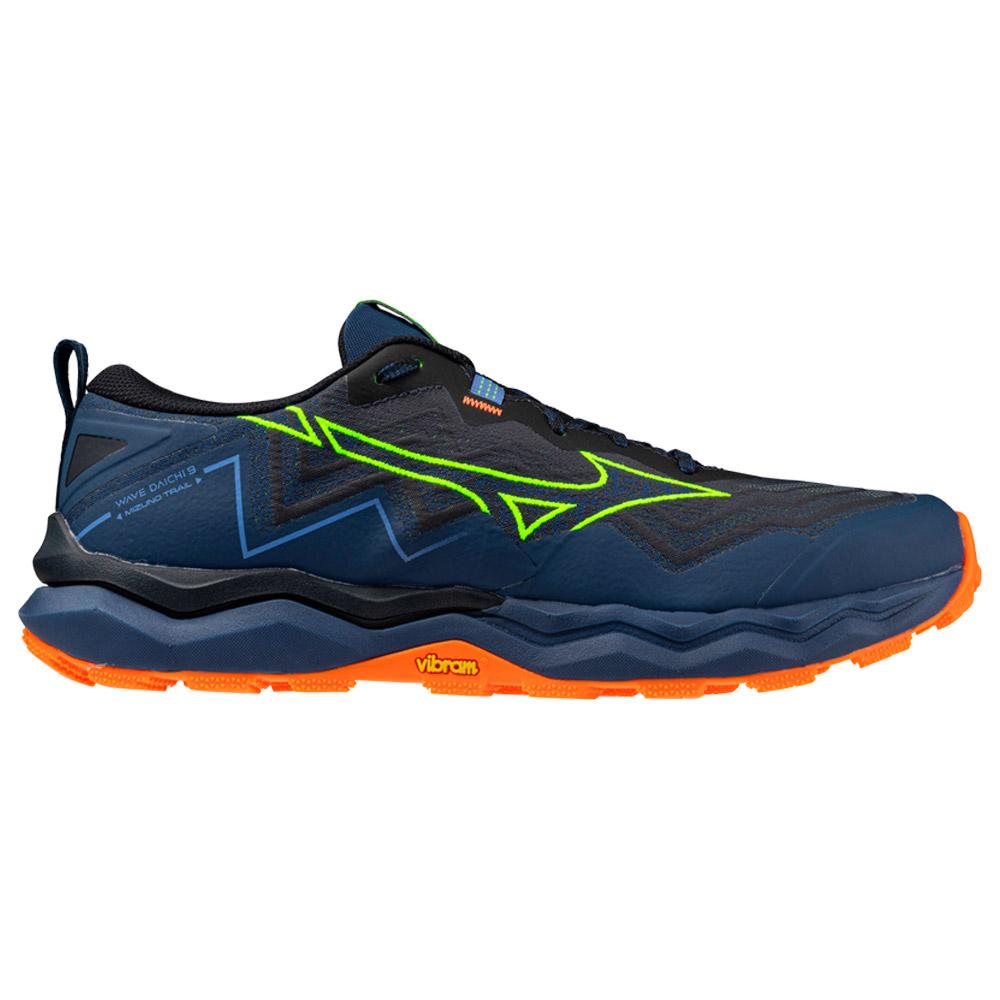 Mizuno - Wave Daichi 9 Estate Blue Light yellow L.oran - 8 - Trail shoes