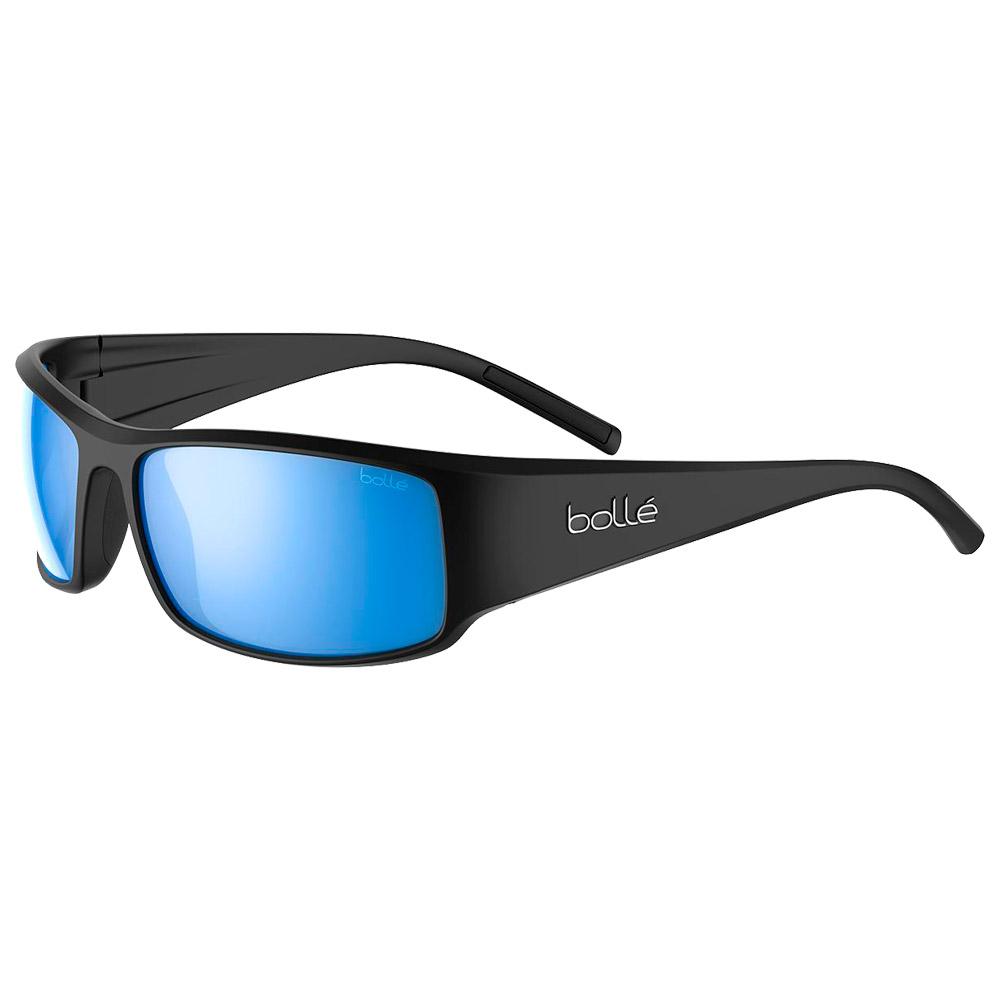 Bollé - King Black Matte Sky Blue Polarized - Sonnenbrille - Schwarz - Herren - Glisshop.de
