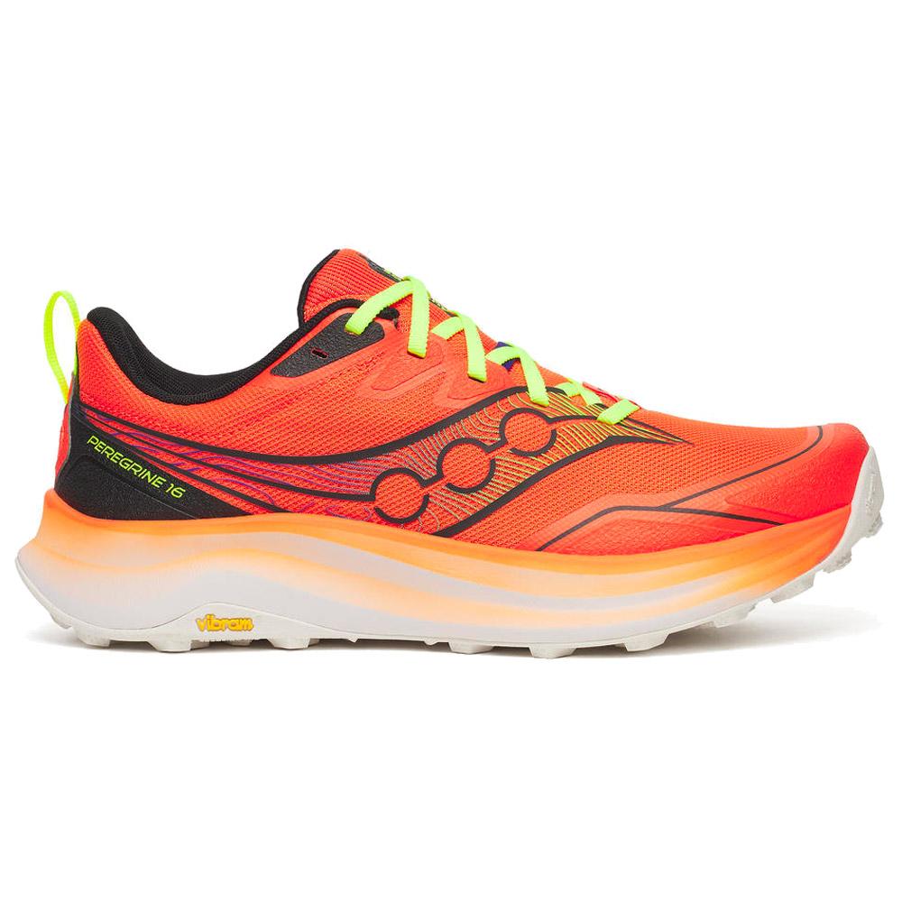 Saucony - Peregrine 16 Fire Black - 9.5 - Trailrunning-Schuhe - Größe 9.5 - Schwarz - Herren - Glisshop.de