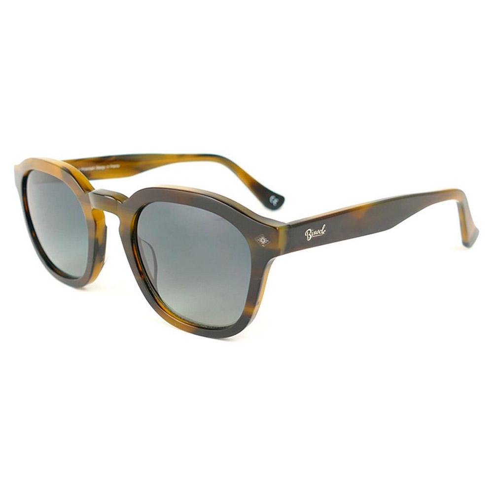 Binocle Eyewear - James Shiny Wood Tortoise Gradient Grey Polarized - Sunglasses