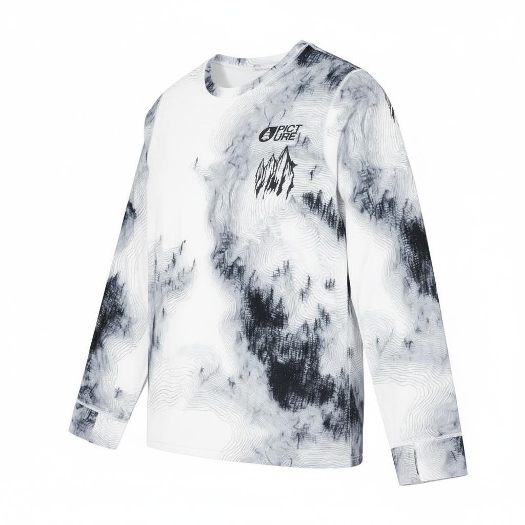 Picture - Lhotse Printed Top Snowy Pine Print - S - Technical underwear