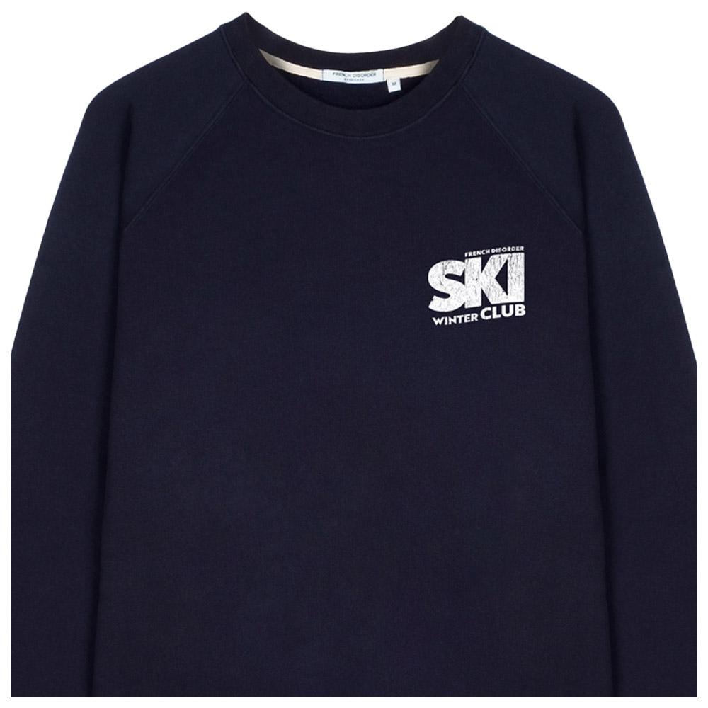 Sweat French Disorder Clyde Ski Winter Club Print Navy Hiver