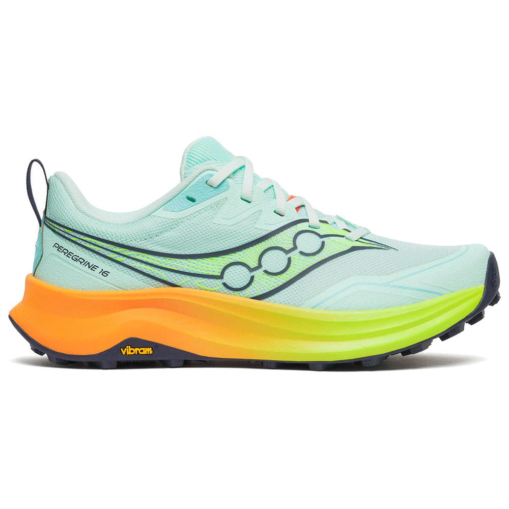 Saucony - Peregrine 16 Wmn Aqua Citron - 8.5 - Trail shoes