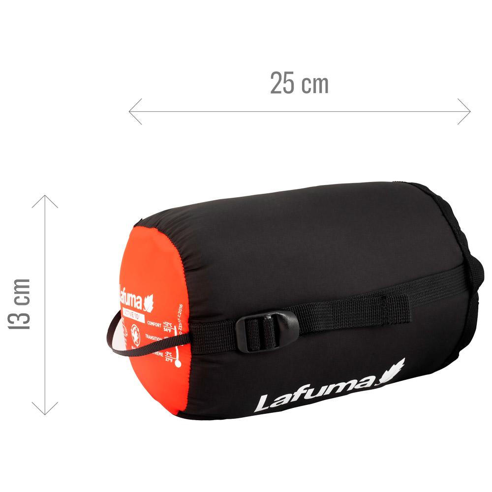 Sac De Couchage Lafuma Active 10° - Synthétique ReLOFT Recyclé, Sarcophage, Déperlant PFC-free - Compact 3,5 L, 700 G, Zip à Gauche, Jumelable - Pour Camping Et Trek