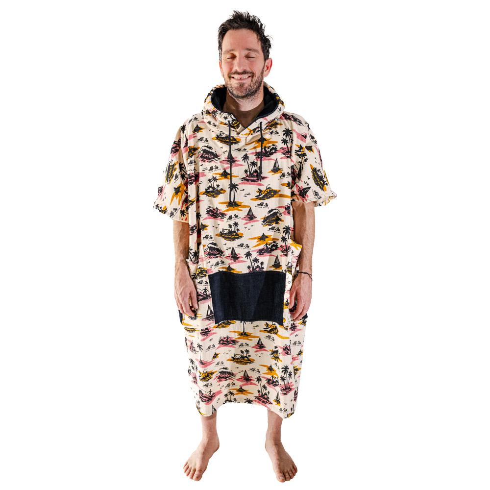 All-In - V-Poncho Men Beach Crew Surf Is Free - Changing Robe