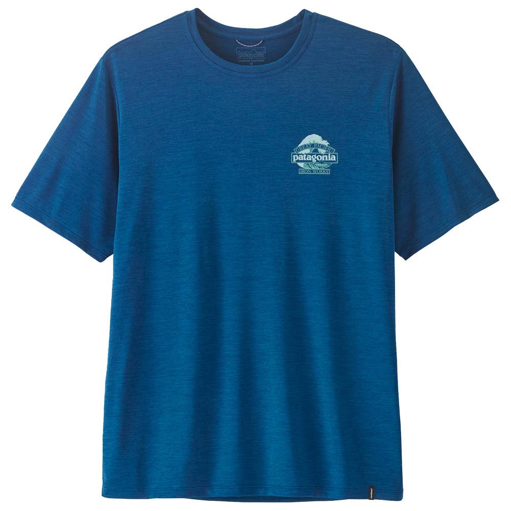Patagonia - Cap Cool Daily Great Waves Clement Blue Light Clement Blue X Dye - S - Hiking tee-shirt
