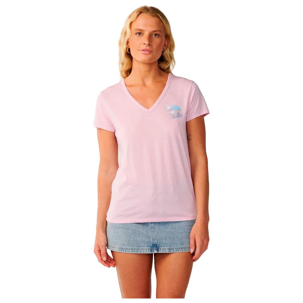 Rip Curl - Seeker Standard V Neck Light Lilac - M - Tee-Shirt