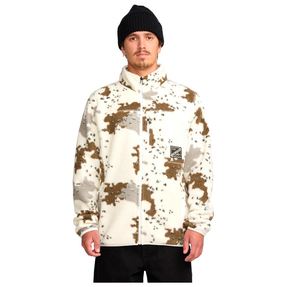 Volcom - Nelson Sherpa Full Zip White - XL - Fleece - Größe XL - Weiß - Herren - Glisshop.de