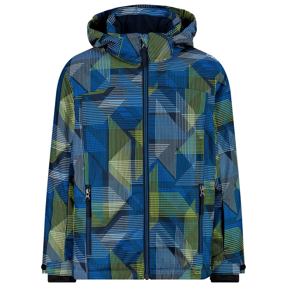 CMP - Kid Jacket Snaps Hood Royal Blue Winter Sun - 140 - Ski Jacket