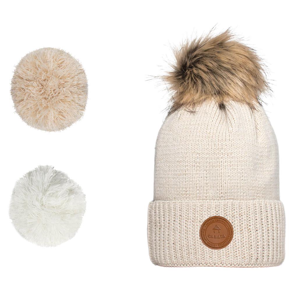 Cabaia - Irish Coffee Beanie Cream Lurex - Beanies