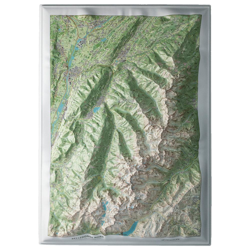 Deniveles - Belledonne Nord - Raised-relief map