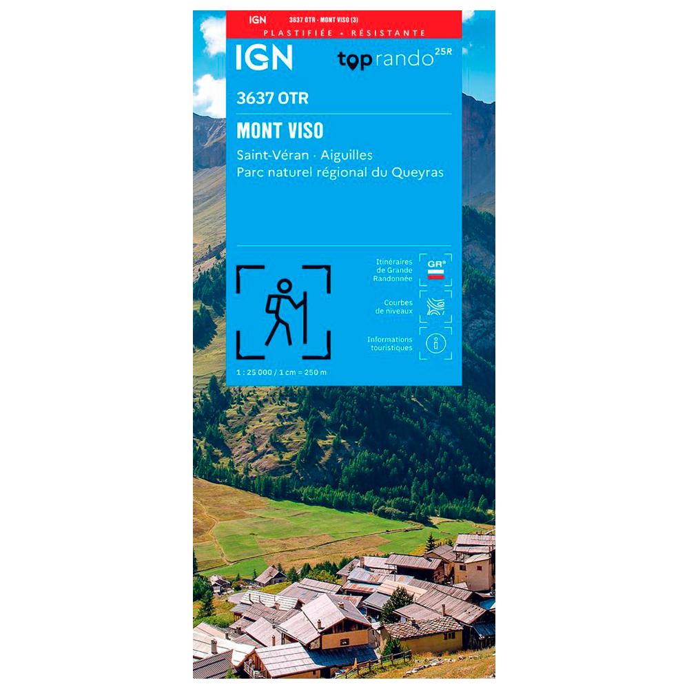 IGN - 3637OTR Mont Viso, Saint-Véran, Aiguilles, PNR du Queyras - Résistante - Map