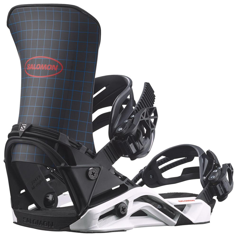 Salomon - District Black-White - L - Snowboard binding