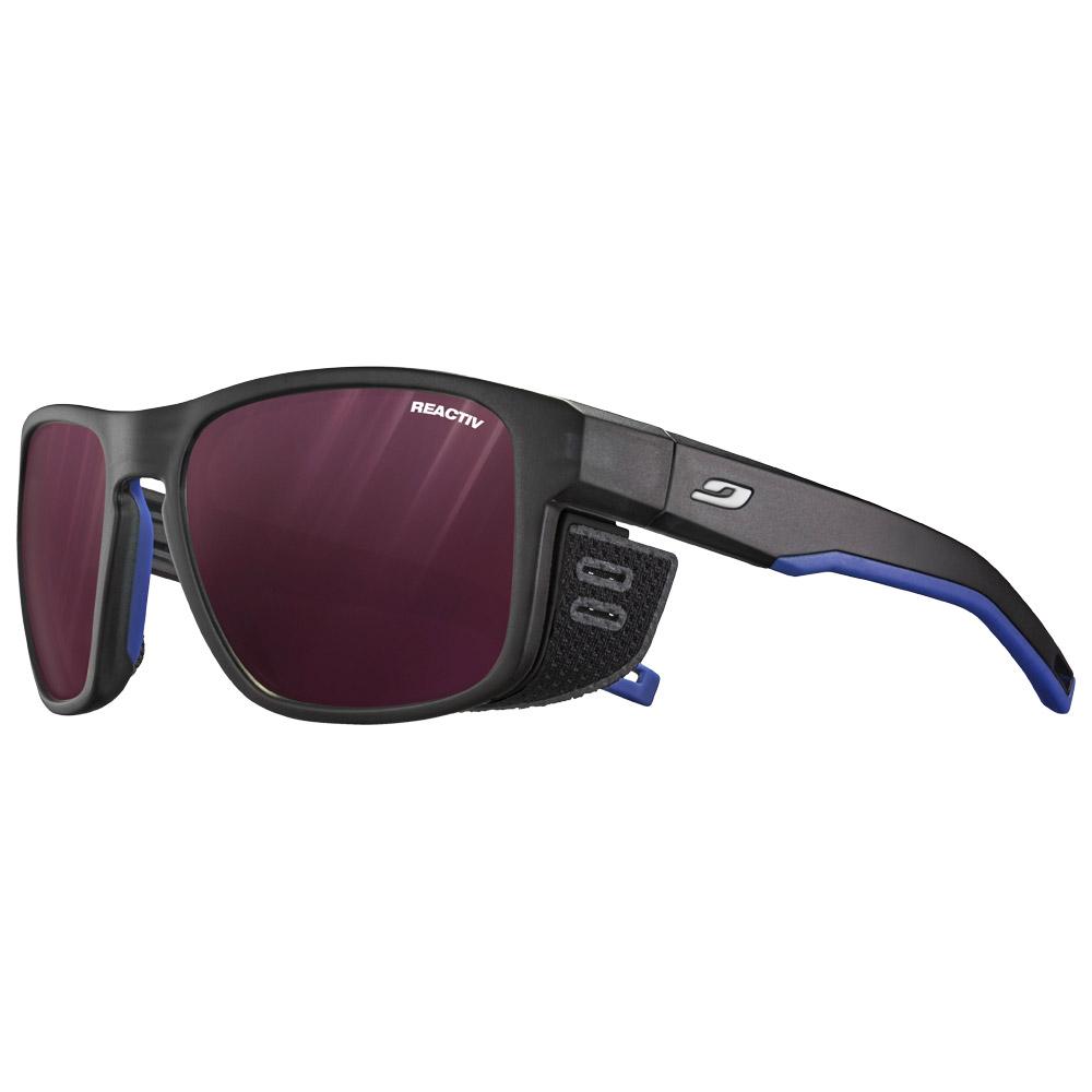Julbo - Shield M Translucide Mat Noir Bleu Reactiv High Contrast 0-4 - Sunglasses