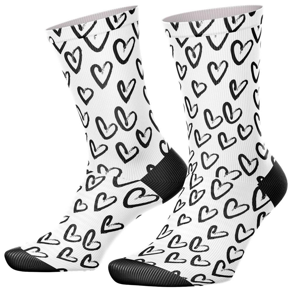 Curlynak - Running High Socks Heart - 39-42 - Socken - Größe 39-42 - Heart - Glisshop.de