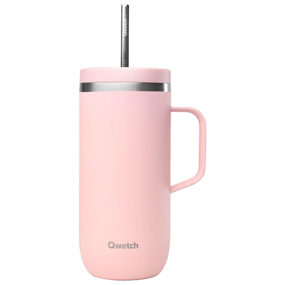 Qwetch - Cold Cup 600 ml + Anse Pastel Rose - Mug - Rosa - Glisshop.de