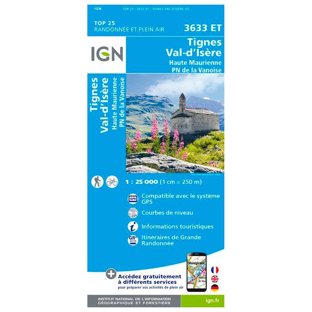 IGN - 3633Et Tignes, Val d'Isere, Haute Maurienne, Parc national de la Vanoise - Karte - Glisshop.de