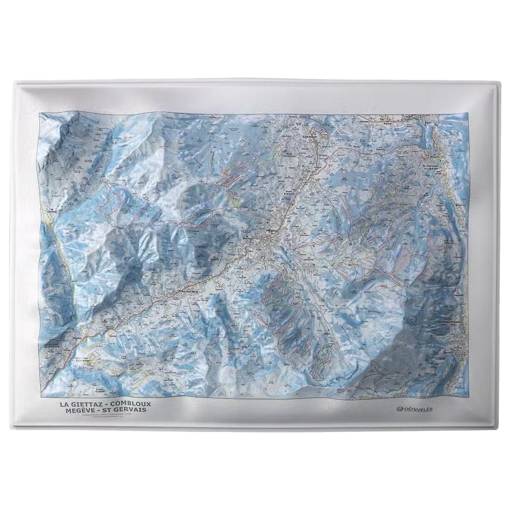 Deniveles - Domaine Megeve - Saint-Gervais - Combloux - Raised-relief map