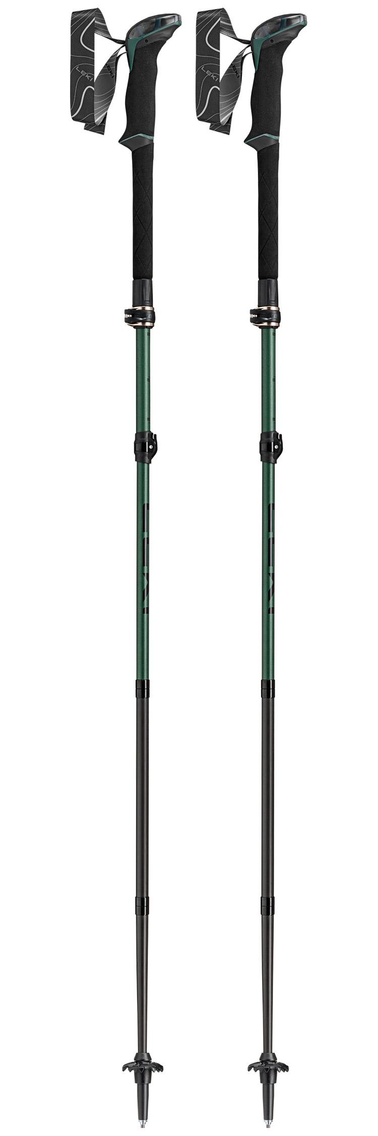Leki - Makalu Fx Carbon 110-130 cm Natural Carbon Malachite Green Black - Hiking poles