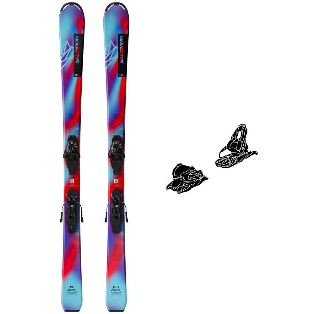 Salomon - Pack Ski L Qst Jr M - 130 + L C5 Gw J75 Black Silver - Ski - Größe 130 - Schwarz - Glisshop.de