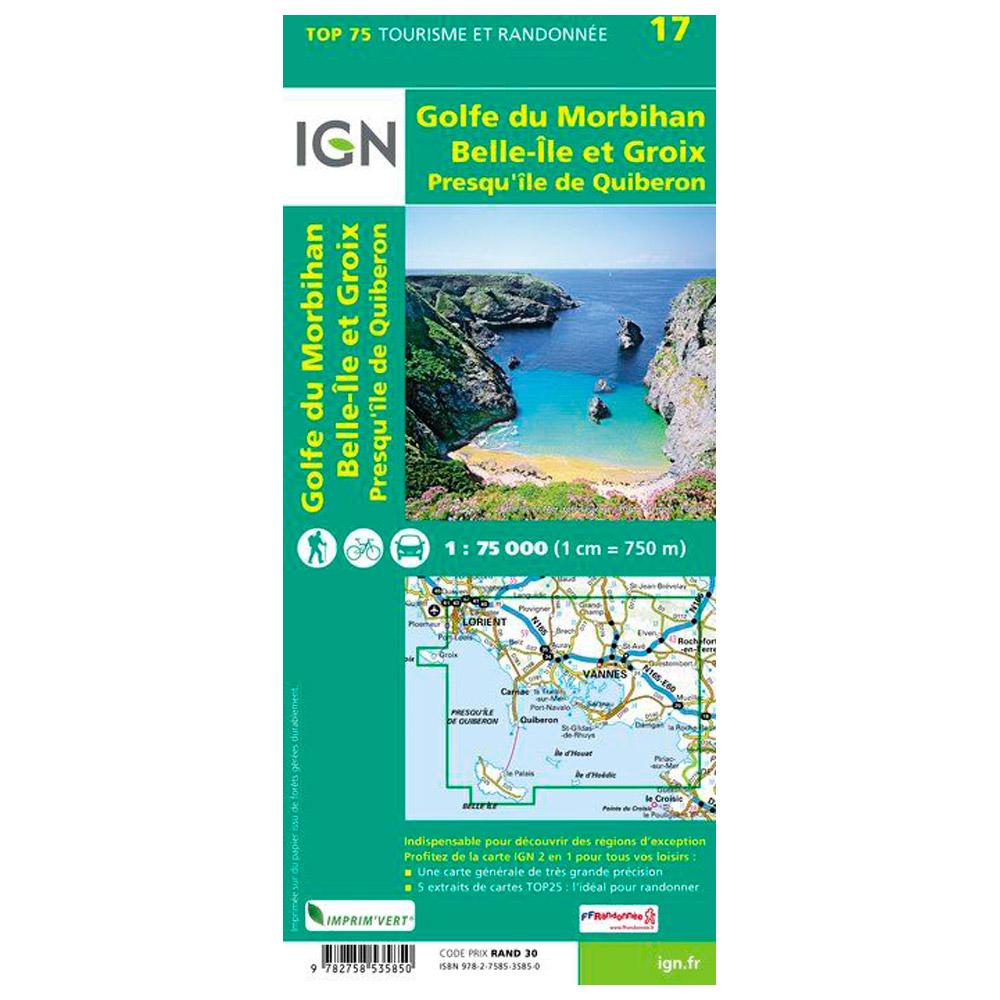 IGN Map Golfe Du Morbihan Belle-Ile et Groix Presqu'île de Quiberon ...