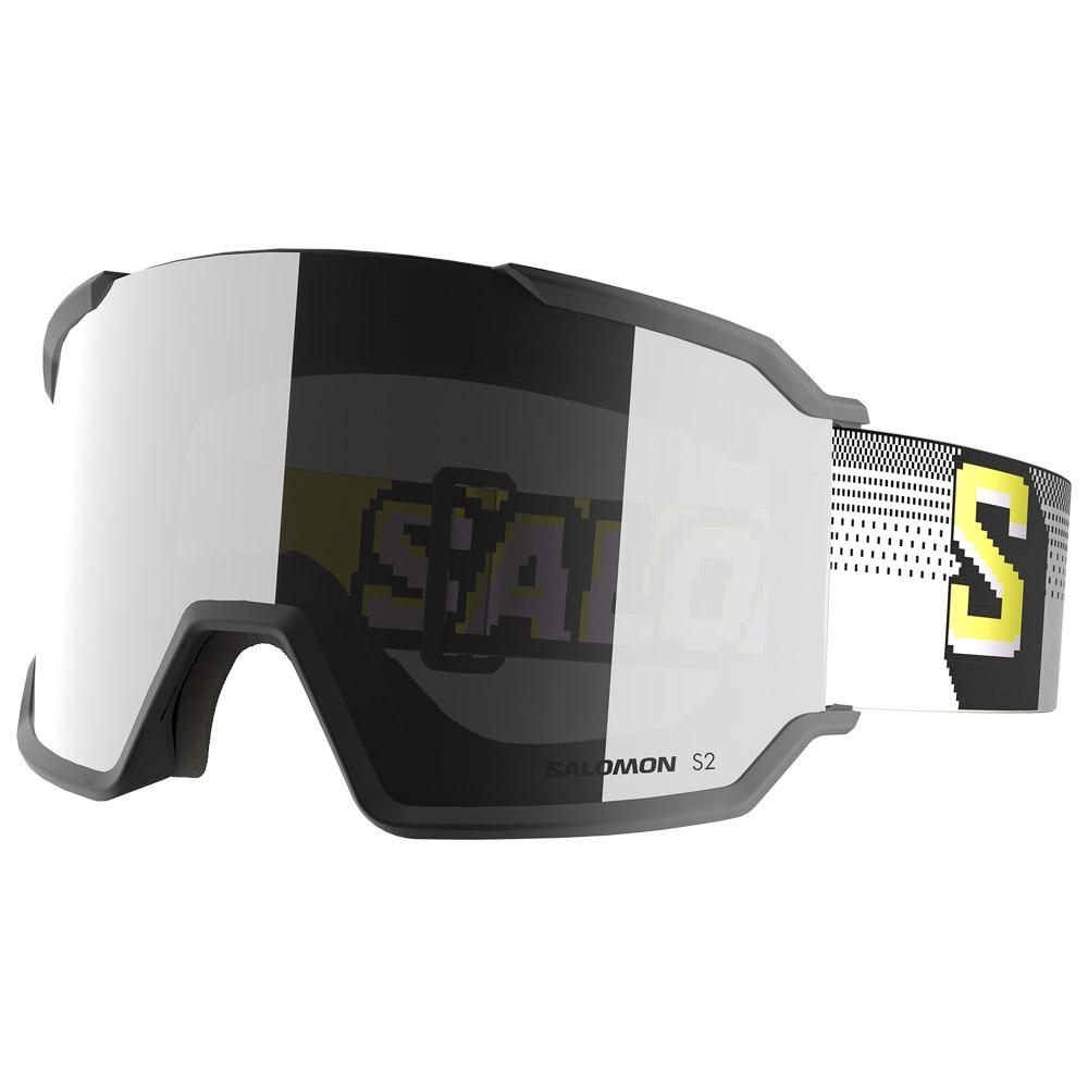 Salomon - S/View 3 Black Pixels Multilayer Super White - Skibrille - Schwarz - Glisshop.de