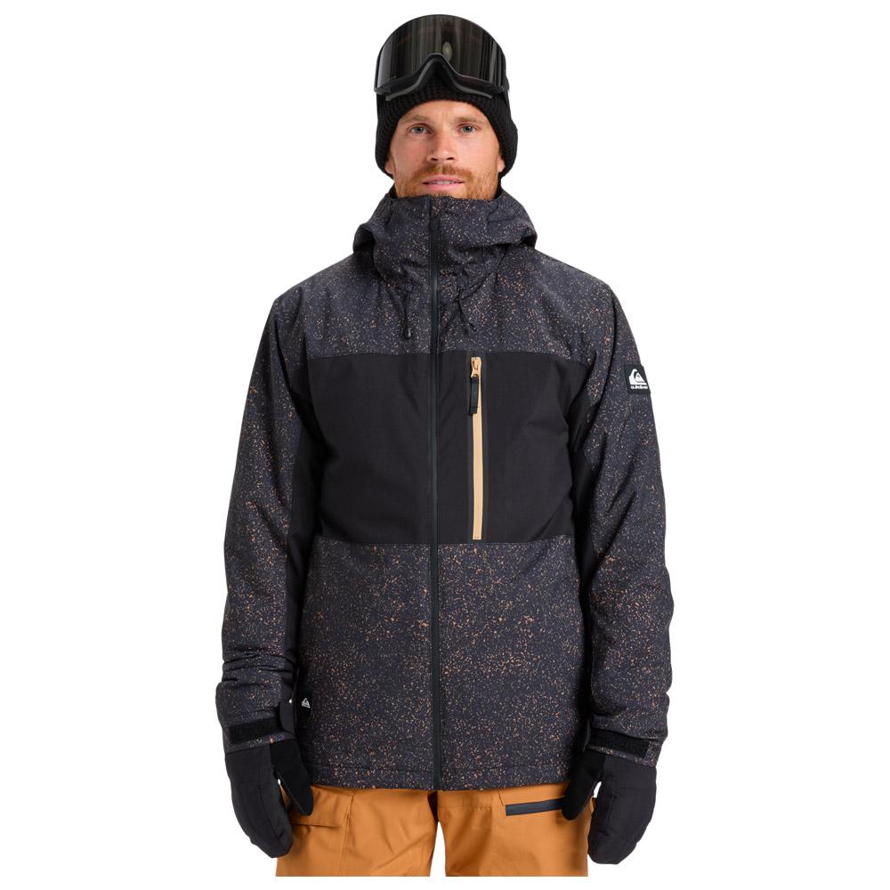 Quiksilver - Sycamore Printed Jacket Mountain Static True Black - L - Funktionsjacke