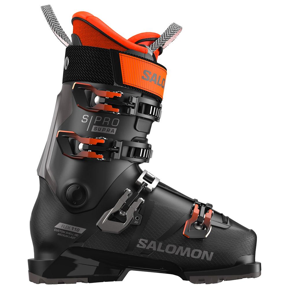 Skischuh Salomon S Pro Supra 110 Gw Black Dark Grey Met Orange Tiger Winter 2025 Glisshop