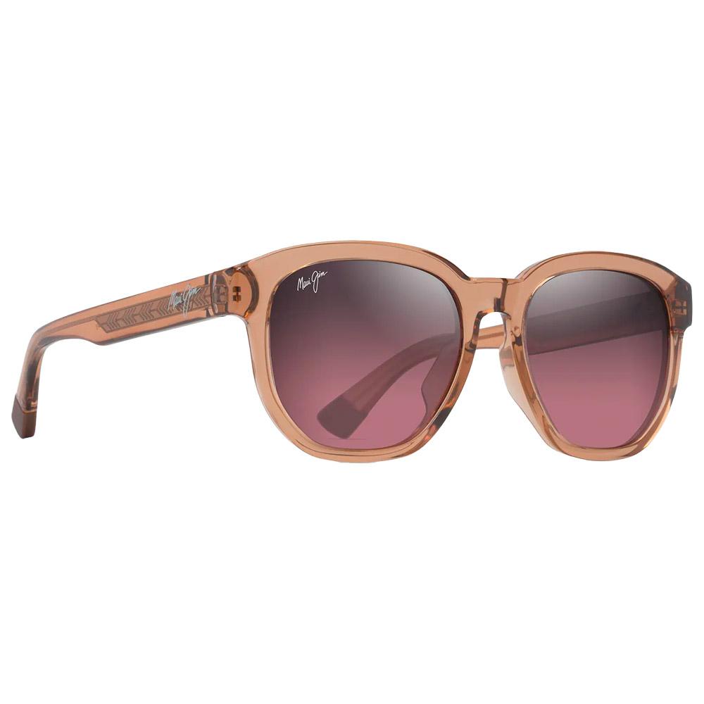 Maui Jim Sunglasses Akahai Asian Fit Marron Clair Transparent Brillant Maui Rose Mineral Superthin Summer 2024 Glisshop