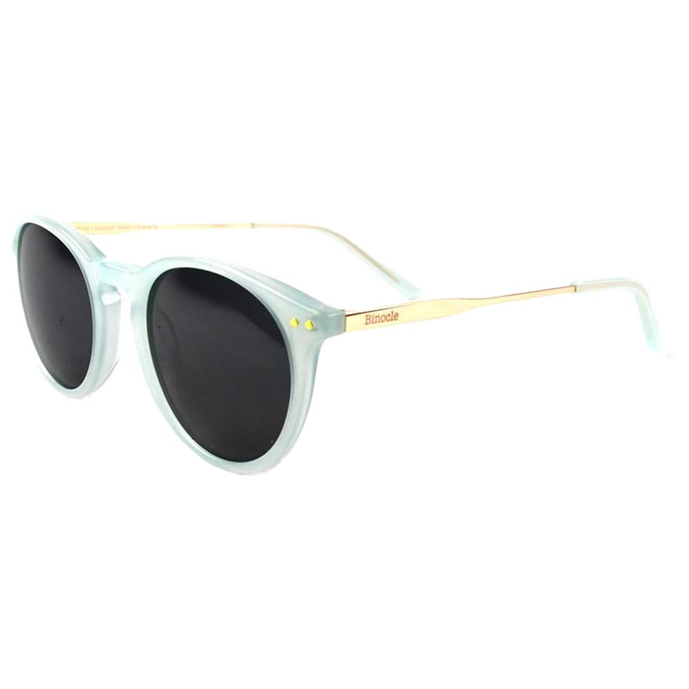 Binocle Eyewear - California Metal Menthe Or Brillant Grey Polarized - Sonnenbrille - Grau - Glisshop.de