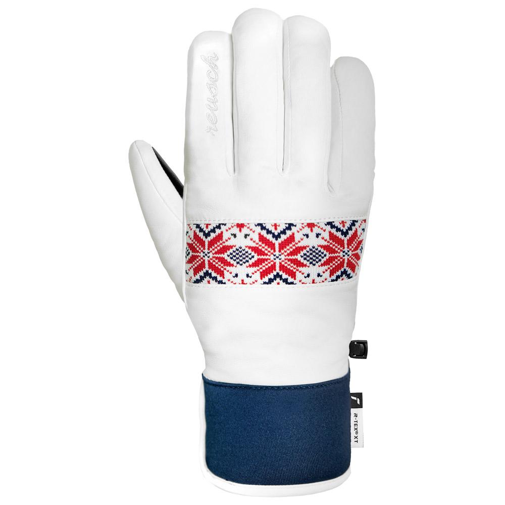 Reusch - Charlize R-Tex Xt White Dress Blue Fire Red - 8 - Handschuhe - Größe 8 - Weiß - Damen - Glisshop.de