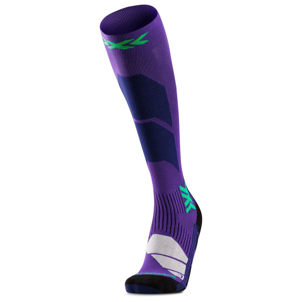 Chaussettes De Ski X-Socks® SKI DISCOVER OTC - Taille 35-38 - Couleur Lilas/Beige Clair - Confort Optimal - 14