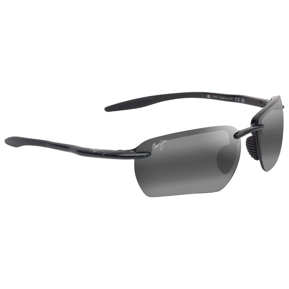 Maui Jim - Hookipa Ultra G Shiny Black Neutral Grey MauiUltra - Sunglasses