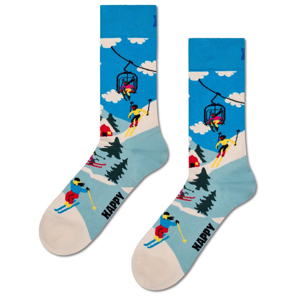 Happy Socks - Crew Socks French Edition Telesiege Turquoise - 41-46 - Socken - Größe 41-46 - French Edition Telesiege Turquoise - Glisshop.de