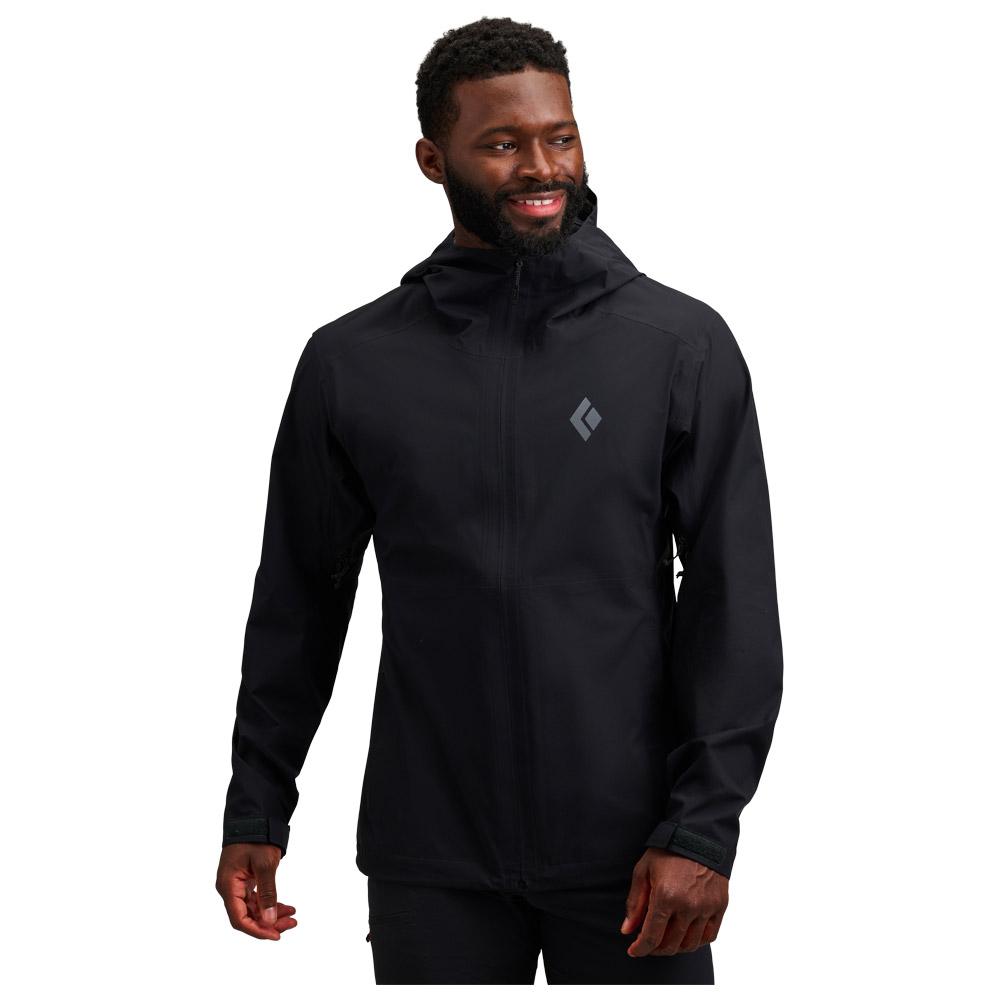 Black Diamond - Strataline Stretch Shell Black - L - Bergsteigerjacke - Größe L - Schwarz - Herren - Glisshop.de