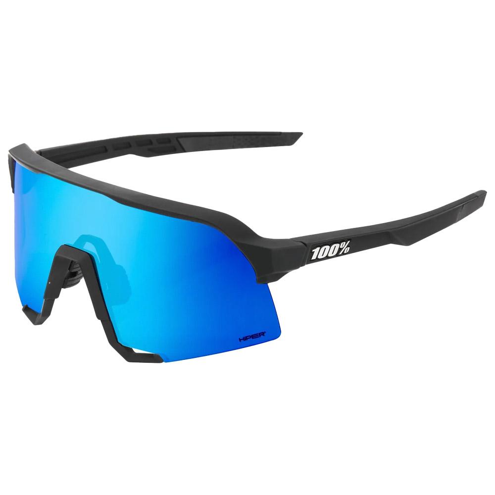 100% - S3 Matte Black Hiper Blue Multilayer Mirror Lens - Sunglasses