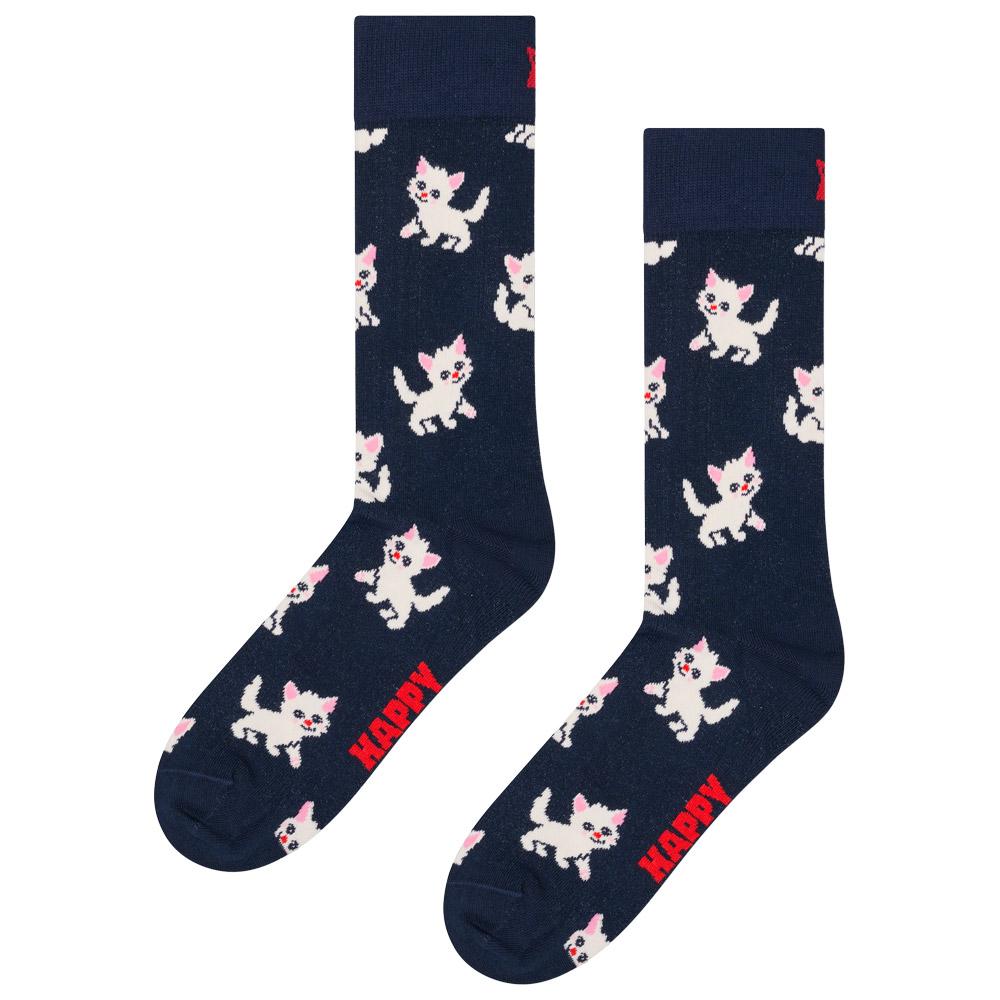 Happy Socks - Crew Socks Kitten Navy - 36-40 - Socks